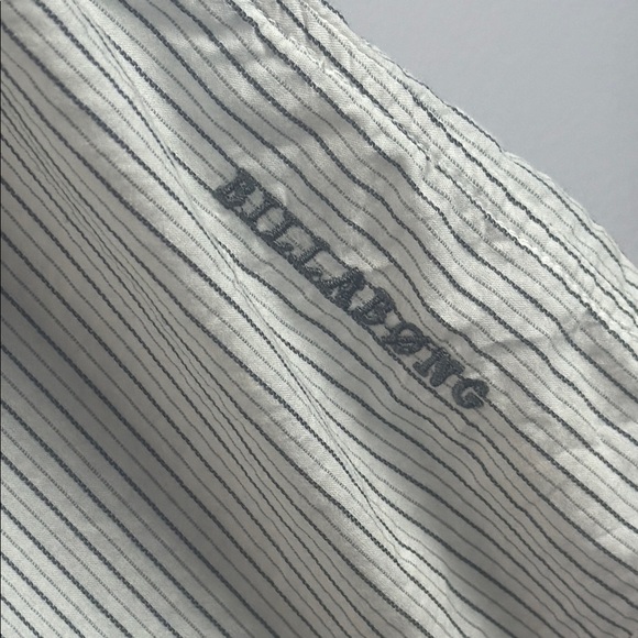 Billabong Gray Stripped Casual Button Down Shirt Short Sleeves Size Large - Picture 12 of 13